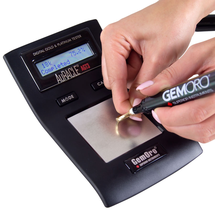  GemOro AuRACLE PRO, Accurate Compact Portable Electronic  Digital LCD Display High Karat Gold & Platinum Tester